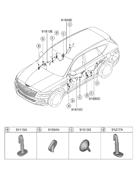 2023 Hyundai Genesis GV80 Door Wiring Diagram 1