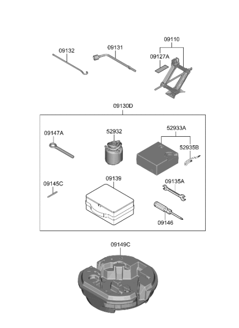 2021 Hyundai Genesis GV80 Driver-Screw Diagram for 09146-11110