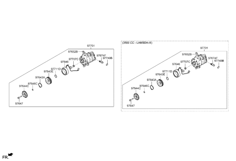 2021 Hyundai Genesis GV80 Air conditioning System-Cooler Line Diagram 3