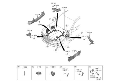 2021 Hyundai Genesis GV80 Front Wiring Diagram 1