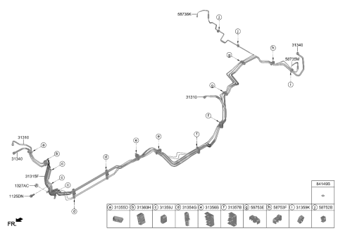 2021 Hyundai Genesis GV80 Fuel Line Diagram 1