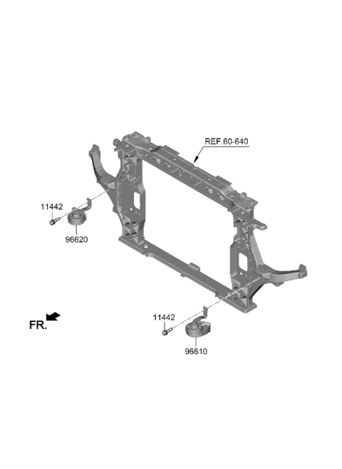 2023 Hyundai Genesis GV80 Horn Diagram