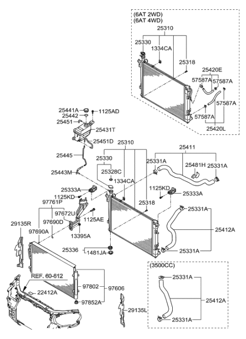 2012 Hyundai Santa Fe Engine Cooling System Diagram 2