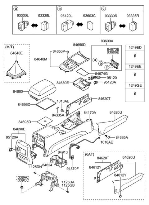 2010 Hyundai Sonata Cigar Lighter Socket Assembly Diagram for 95120-2B000