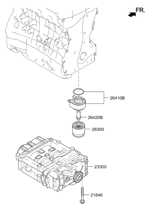 2012 Hyundai Santa Fe Seal-Oil Diagram for 26343-3C712
