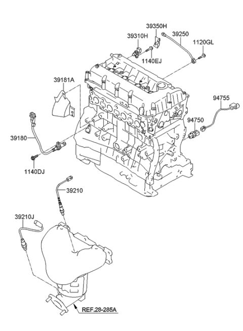 2011 Hyundai Santa Fe Electronic Control Diagram 1