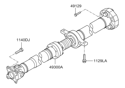 2012 Hyundai Santa Fe Drive Shaft-Front Diagram 3