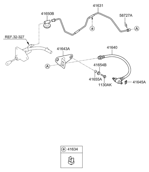 2010 Hyundai Sonata Hose-Clutch Diagram for 41640-2P200