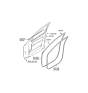 Diagram for 2006 Hyundai Santa Fe Door Seal - 82110-2B000-J9