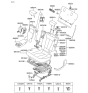 Diagram for 2006 Hyundai Santa Fe Seat Cushion - 89100-2B110-J4U