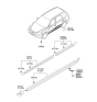 Diagram for Hyundai Santa Fe Door Moldings - 87750-2B000