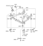 Diagram for 2006 Hyundai Santa Fe Front Cross-Member - 62400-2B000