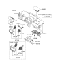 Diagram for 2006 Hyundai Santa Fe Steering Column Cover - 84850-2B000-WK