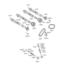 Diagram for 2006 Hyundai Santa Fe Camshaft - 24910-3E050