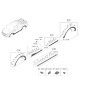 Diagram for Hyundai Santa Cruz Door Moldings - 87722-K5000-CA