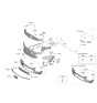 Diagram for Hyundai Santa Cruz Parking Assist Distance Sensor - 99250-K5500