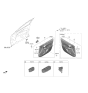 Diagram for 2023 Hyundai Sonata Power Window Switch - 93570-L0000-YTS