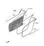 Diagram for 2022 Hyundai Sonata Hybrid Weather Strip - 82220-L1000