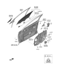 Diagram for 2021 Hyundai Sonata Hybrid Window Regulator - 82471-L1000