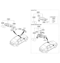 Diagram for 2006 Hyundai Elantra Mirror Actuator - 87622-2H000