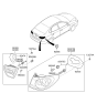 Diagram for 2006 Hyundai Elantra Tail Light - 92403-2H000