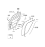 Diagram for 2007 Hyundai Elantra Door Seal - 83220-2H000