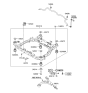 Diagram for 2009 Hyundai Elantra Front Cross-Member - 62405-2H030