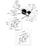 Diagram for 2009 Hyundai Elantra Steering Column Cover - 84852-2H000-9P