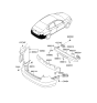 Diagram for 2008 Hyundai Elantra Bumper - 86610-2H000