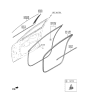 Diagram for 2023 Hyundai Ioniq 6 Door Seal - 82210-KL010