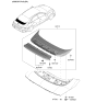 Diagram for Hyundai Ioniq 6 Spoiler - 87210-KL000