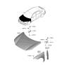 Diagram for Hyundai Ioniq 6 Hood Hinge - 66910-KL000