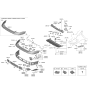 Diagram for Hyundai Ioniq 6 Parking Assist Distance Sensor - 99140-KL000