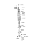 Diagram for 2006 Hyundai Entourage Shock Absorber - 54651-4D101