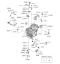 Diagram for Hyundai Entourage Engine Mount Bracket - 45214-3A570