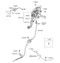 Diagram for Hyundai Entourage Parking Brake Cable - 59750-4D000