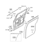 Diagram for 2007 Hyundai Entourage Weather Strip - 83110-4D001