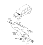 Diagram for 2006 Hyundai Entourage Wiper Blade - 98350-4D050