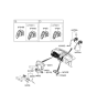 Diagram for 2008 Hyundai Entourage Steering Column Cover - 84852-4D100-VA