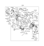 Diagram for 2008 Hyundai Entourage Blend Door Actuator - 97155-4D000