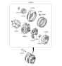 Diagram for 2007 Hyundai Entourage Alternator - 37300-3C170