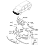 Diagram for 2007 Hyundai Entourage Bumper - 86511-4J001