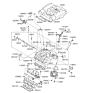 Diagram for 2007 Hyundai Entourage Engine Cover - 29240-3C400