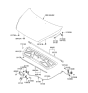 Diagram for 2006 Hyundai Entourage Hood Cable - 81180-3F000