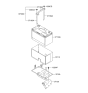 Diagram for 2008 Hyundai Entourage Battery Tray - 37150-4D000