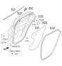 Diagram for Hyundai Tucson Weather Strip - 83210-2S000