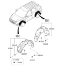 Diagram for Hyundai Tucson Wheelhouse - 86812-2S600