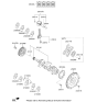 Diagram for 2014 Hyundai Sonata Crankshaft Gear - 23121-2G590