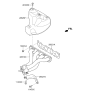 Diagram for Hyundai Tucson Exhaust Heat Shield - 28525-2E010