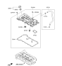 Diagram for 2009 Hyundai Sonata Valve Cover Gasket - 22441-2G710